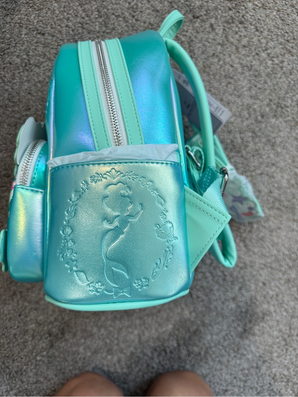 ✨ NWT Loungefly Disney The Little Mermaid Ariel Cake Mini Backpack ✨ - Picture 7 of 14